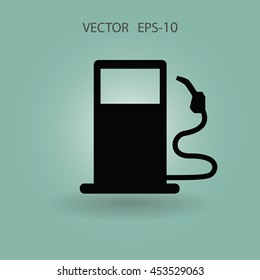 Flat fuel icon. Vector
