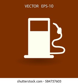 Flat fuel icon. Vector