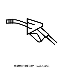 Flat fuel pistol icon. Vector sign for website or app. Illustration isolated on white background.