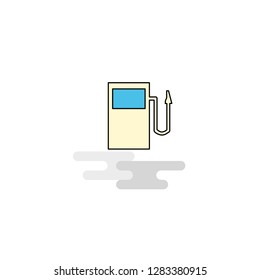 Flat Fuel station Icon. Vector