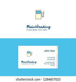 Flat Fuel station Logo and Visiting Card Template. Busienss Concept Logo Design