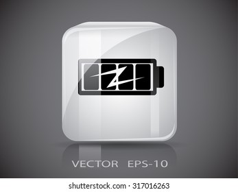 Leuchtendes Symbol mit voller Batterie