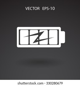 Leuchtendes Symbol mit voller Batterie