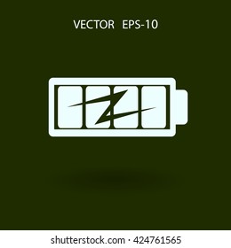 Leuchtendes Symbol mit voller Batterie