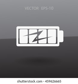 Flat full  battery charged  icon