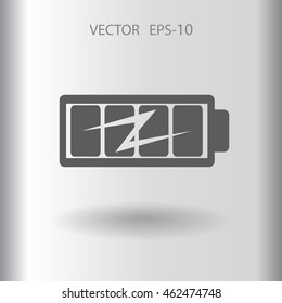 Leuchtendes Symbol mit voller Batterie