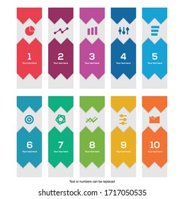Flat full color custom vertical banner information for your data