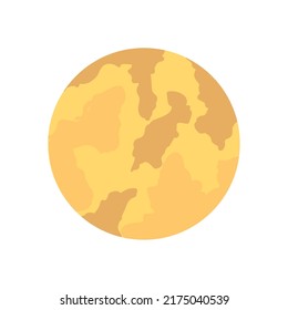 flaches Vollmond-Design auf Weiß