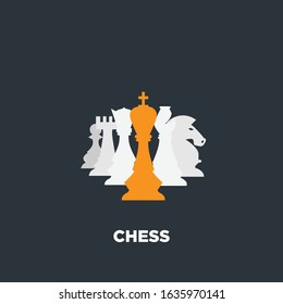 Flat and fun Chess Vector Illustration icon background
