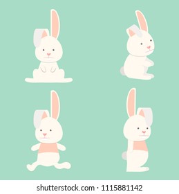 Flat Funny  bunny collection