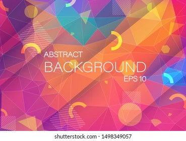 Flat futuristic background abstract, great design for any purposes. Abstract mosaic modern design.