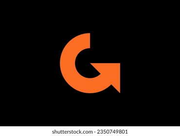 Flat G monogram incorporates an upward arrow, symbolizing growth, progress, and boundless aspirations in design