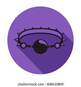 Flat  gag logo, icon with shadow.