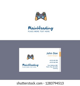 Flat Game controller Logo and Visiting Card Template. Busienss Concept Logo Design