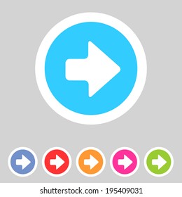 Flat game graphics icon arrow right