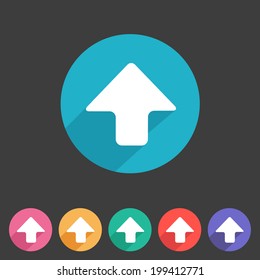 Flat game graphics icon arrow up