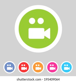 Flat game graphics icon camera