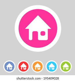 Flat game graphics icon home