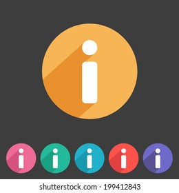 Flat game graphics icon info
