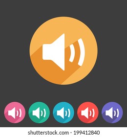 Flat game graphics icon mute