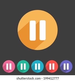 Flat game graphics icon pause