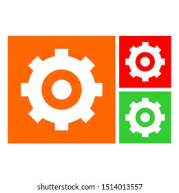 Flat game graphics icon settings