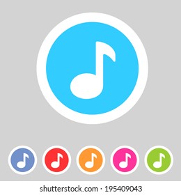 Flat game graphics icon sound