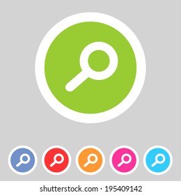 Flat game graphics icon zoom