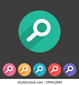 Flat game graphics icon zoom