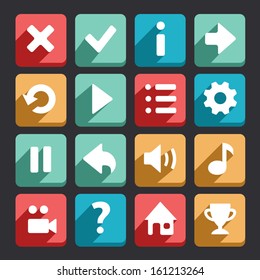 Flat game icons