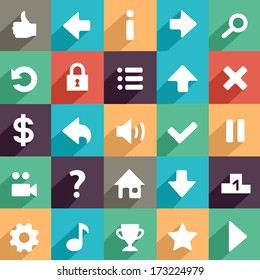 Flat game icons