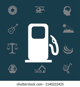 Flat gas station icon