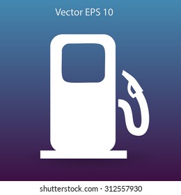Flat gas station icon