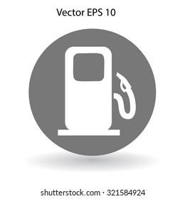 Flat gas station icon