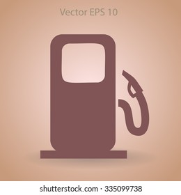 Flat gas station icon
