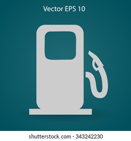 Flat gas station icon