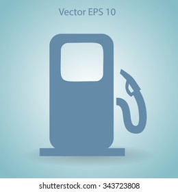 Flat gas station icon