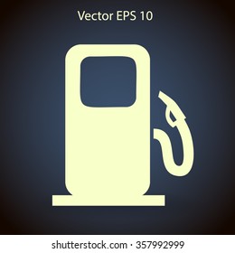 Flat gas station icon