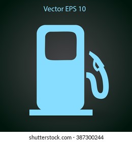 Flat gas station icon