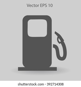 Flat gas station icon