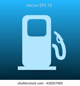 Flat gas station icon