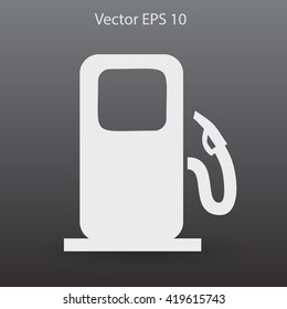 Flat gas station icon