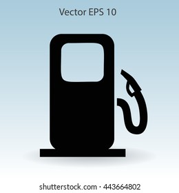 Flat gas station icon