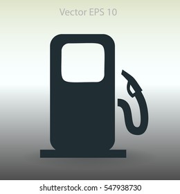 Flat gas station icon
