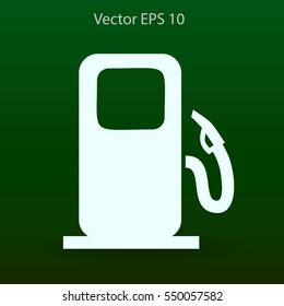 Flat gas station icon