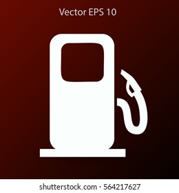 Flat gas station icon