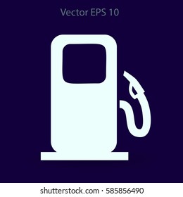 Flat gas station icon