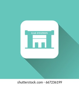 flat gas station icon