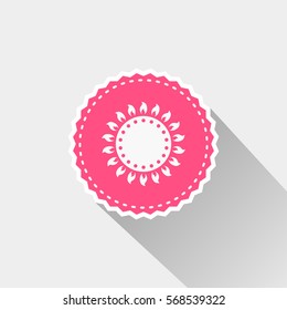 flat gas stove flame icon