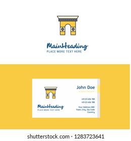 Flat Gate Logo and Visiting Card Template. Busienss Concept Logo Design